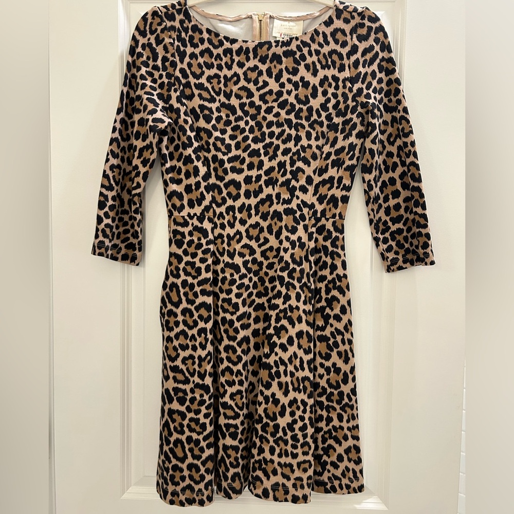 Kate Spade Leopard Print Ponte Dress